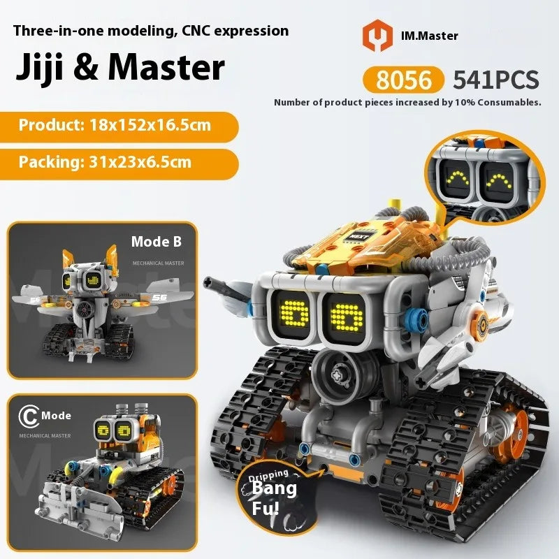 3-in-1 LED Robot Building Block Set for Kids - DIY Educational Toy