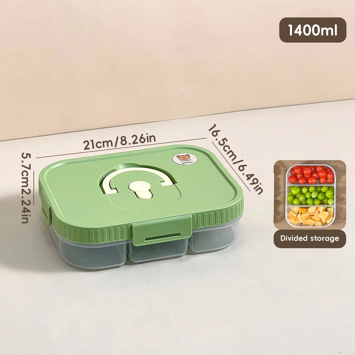 Divided Spice Storage Box - Moisture & Insect Proof Organizer