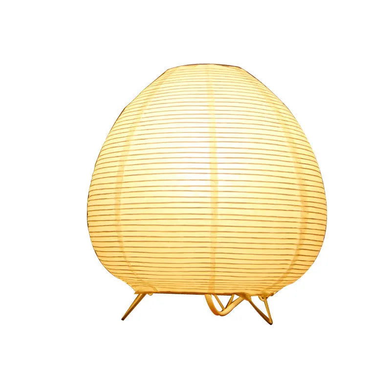 Nordic Japanese Lantern Floor Lamp with Soft Rice Paper Shade - LED