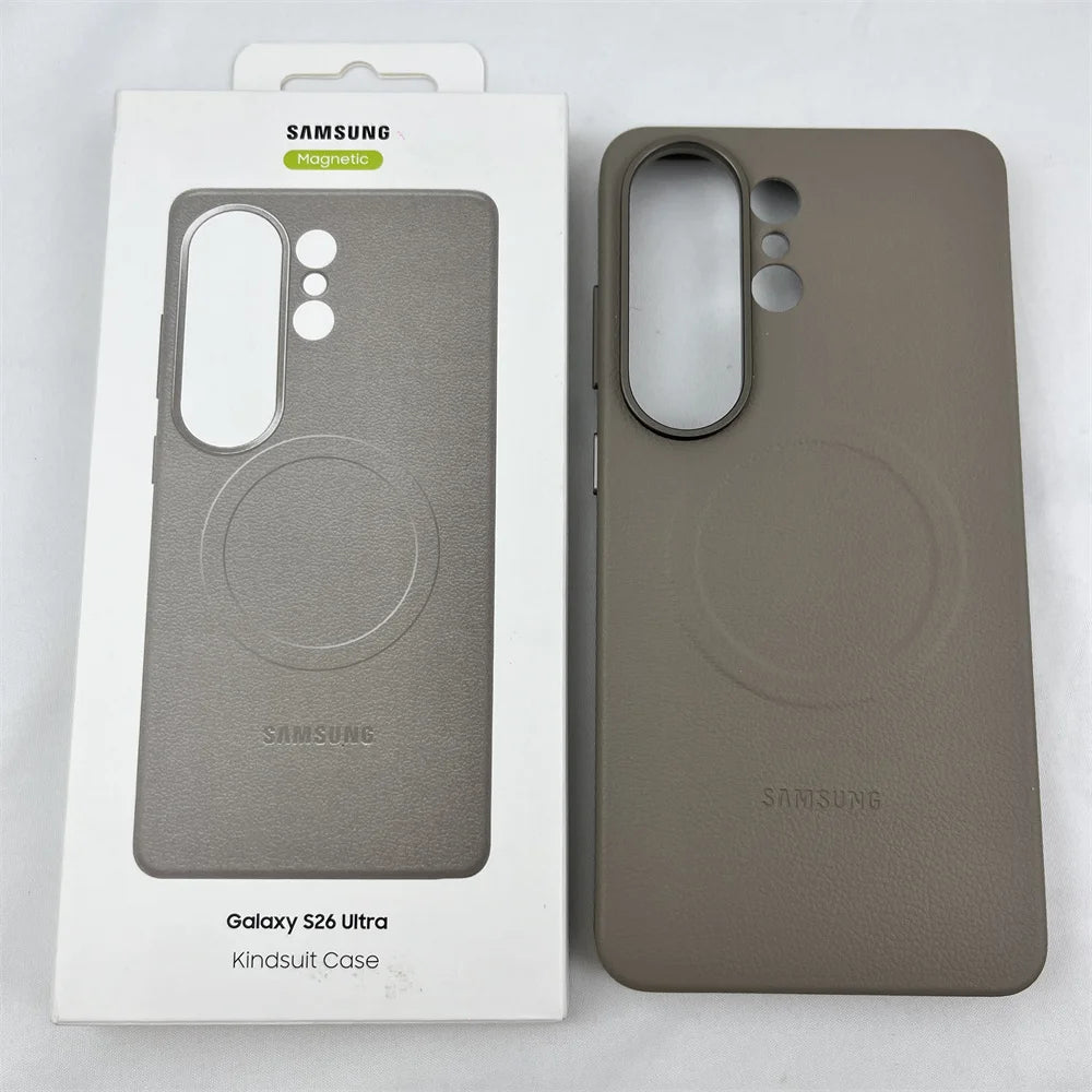 Luxurious Leather Magnetic Case for Samsung Galaxy S26 Ultra