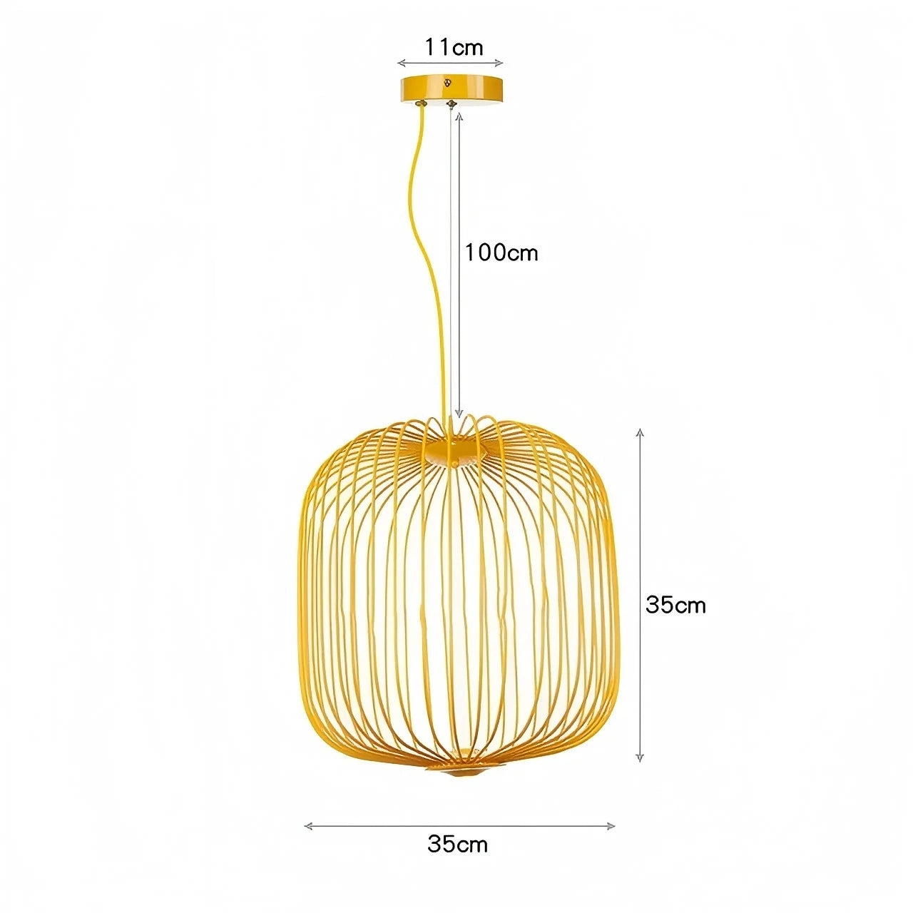 Nordic Mesh Spokes LED Pendant Light - Modern Bird Cage Design