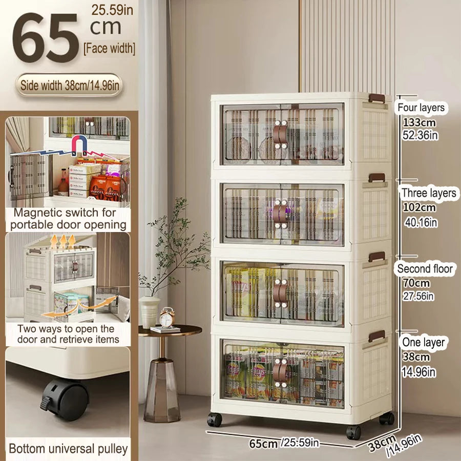 Eco-Friendly Large Capacity Folding Storage Cabinet - Space Saver