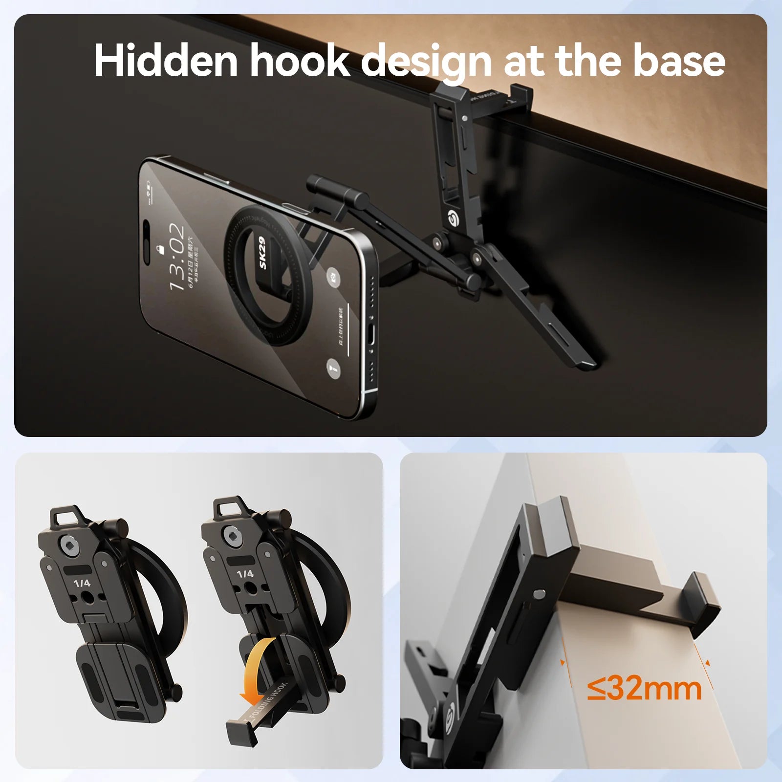 Ulanzi SK29 Magnetic Foldable Phone Stand for Vlogging & Meetings