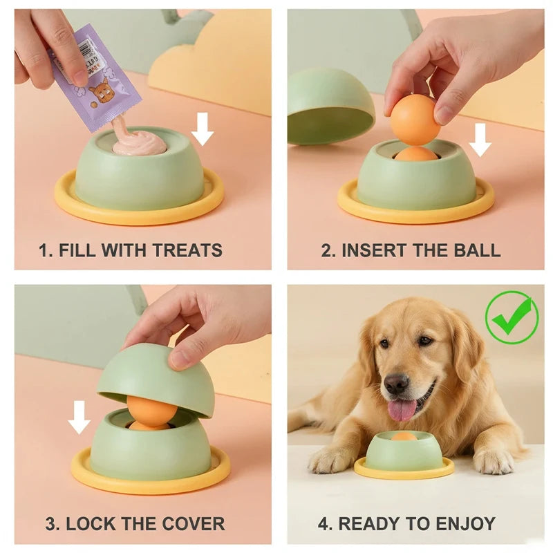 Interactive Licking Mat for Dogs & Cats - Anti-Spill Slow Feeder