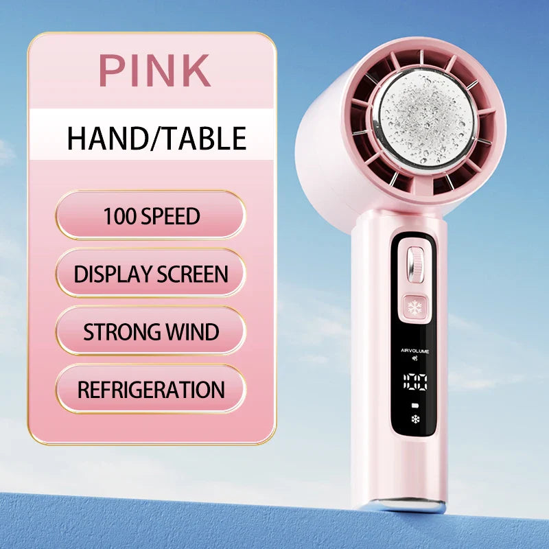 High-Speed Handheld USB Rechargeable Mini Fan - Cool Anywhere!