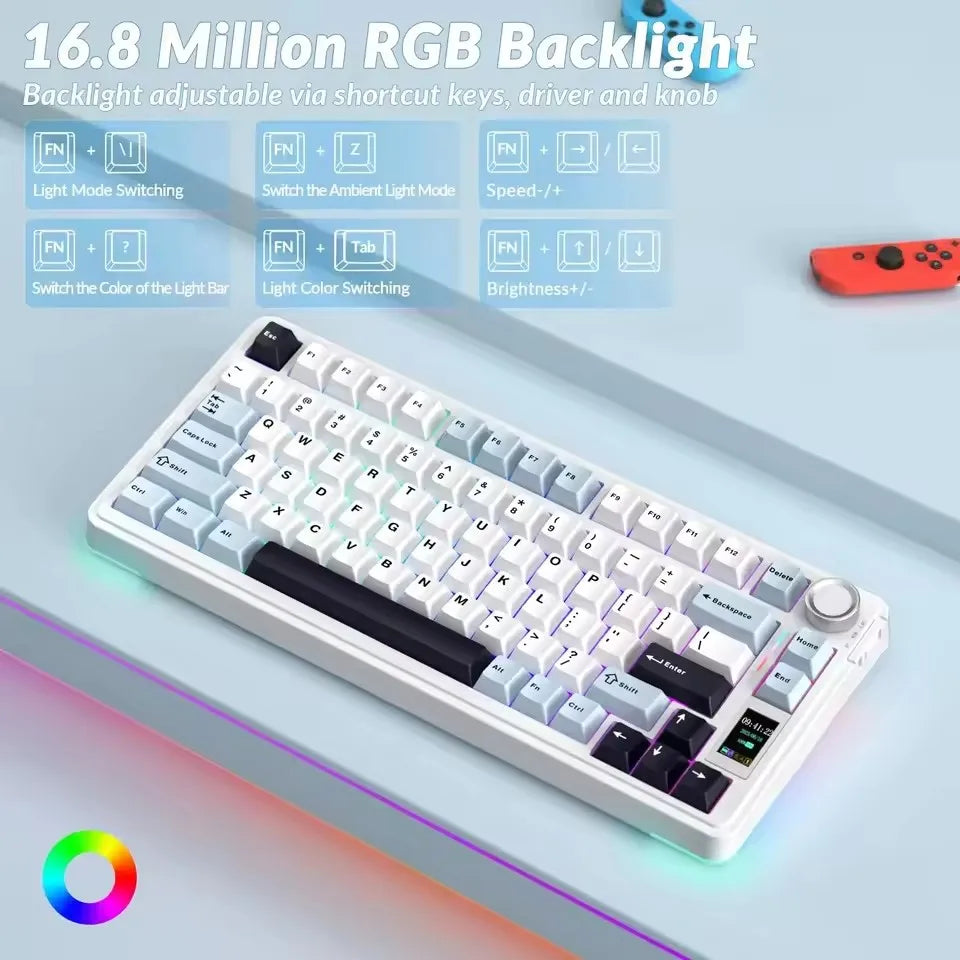 AULA S75 Pro RGB Wireless Mechanical Gaming Keyboard, 75% Layout