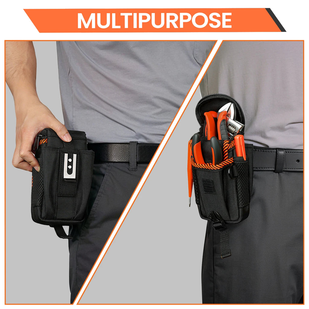 Versatile Mini Tool Pouch with Belt Clip for Easy Organization