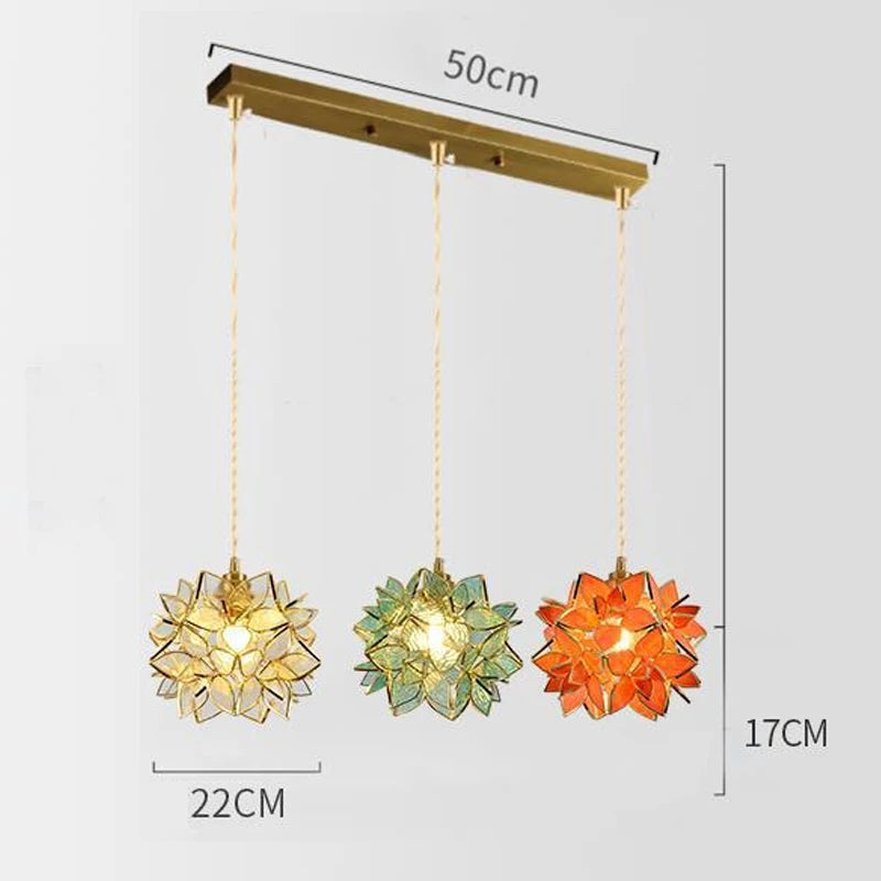Nordic Copper Glass Pendant Light - Stylish LED Fixture for Home