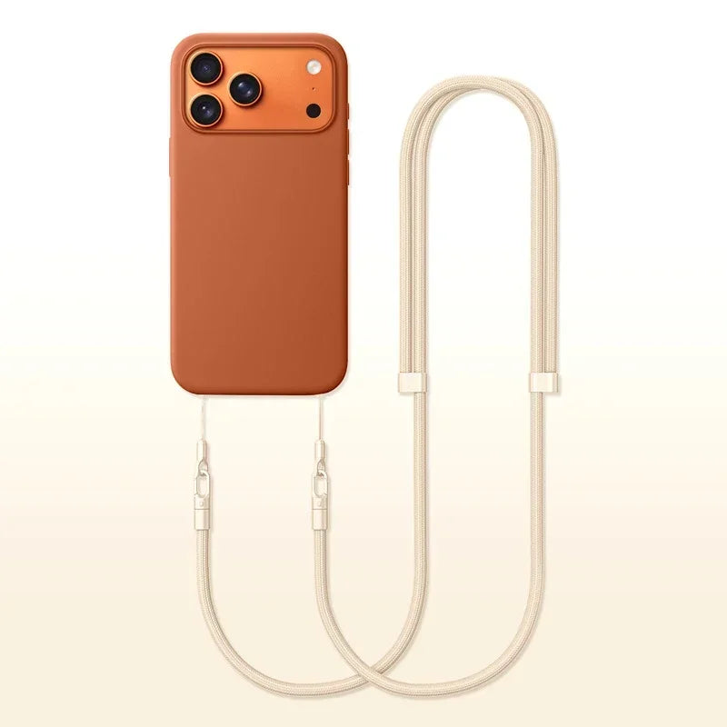 iPhone Air 17 Pro Max Multifunctional Crossbody Phone Case & Lanyard