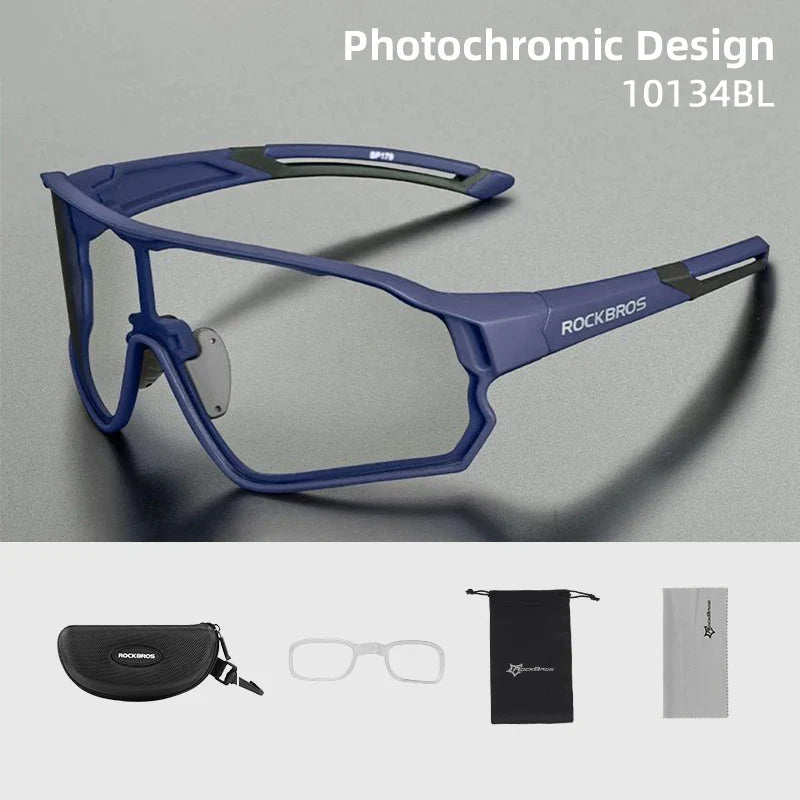 ROCKBROS Photochromic Cycling Glasses - UV400 Protection & Comfort