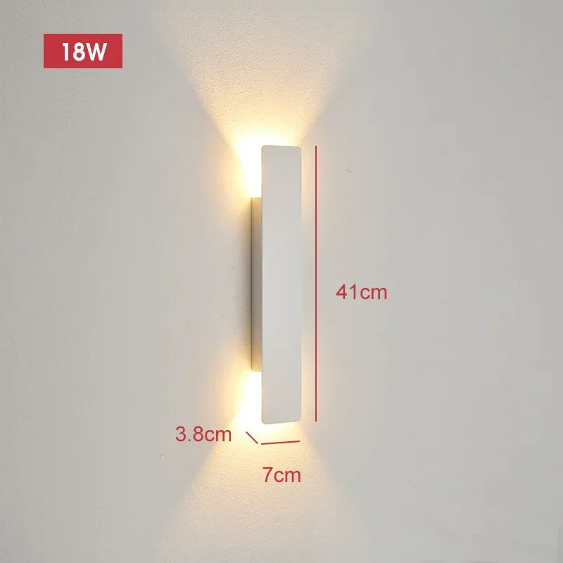 18W Outdoor Waterproof LED Wall Lamp - Modern Aluminum Design