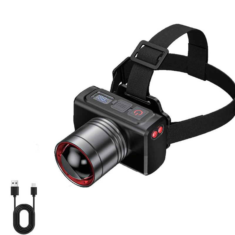 Ultra Bright Rechargeable Motion Sensor Headlamp - Waterproof & Adjustable