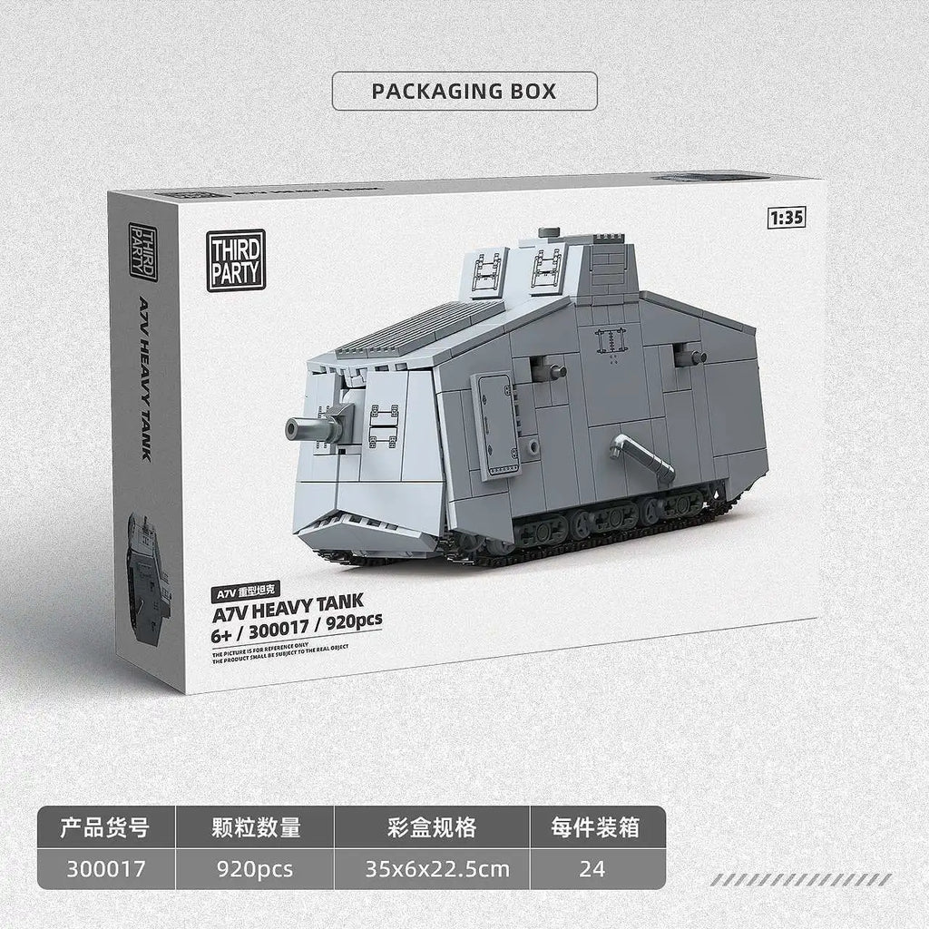 MOULD KING A7V Heavy Tank Building Blocks - 920pcs Military Model