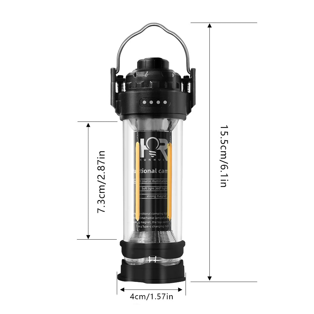 DOTWISE 3000mAh Portable Retro Camping Lantern - Waterproof & Dimmable