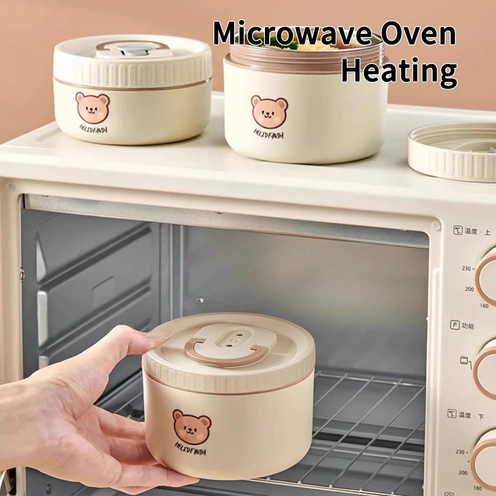 Insulated 304 Stainless Steel Bento Lunch Box - Large Capacity