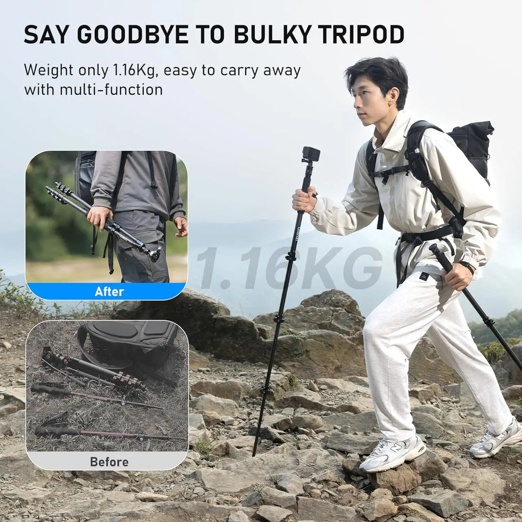 Ulanzi TT35 Carbon Fiber Tripod 5-in-1 with Quick Release Ball Head