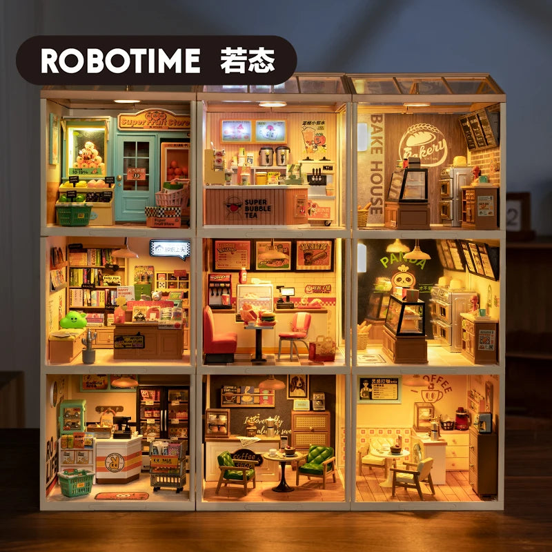 Robotime Rolife Super Creator Dollhouse Building Blocks - Yum Burgers Bar