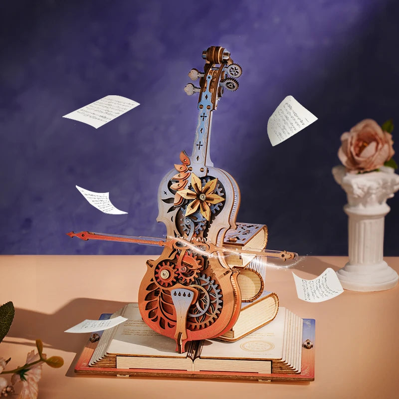 Robotime Rokr 3D Wooden Symphony Music Box - Unique Gift for All Ages