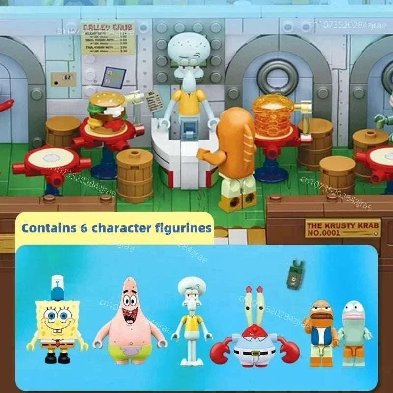 Creative Building Block Set - Fun Starfish Restaurant Model