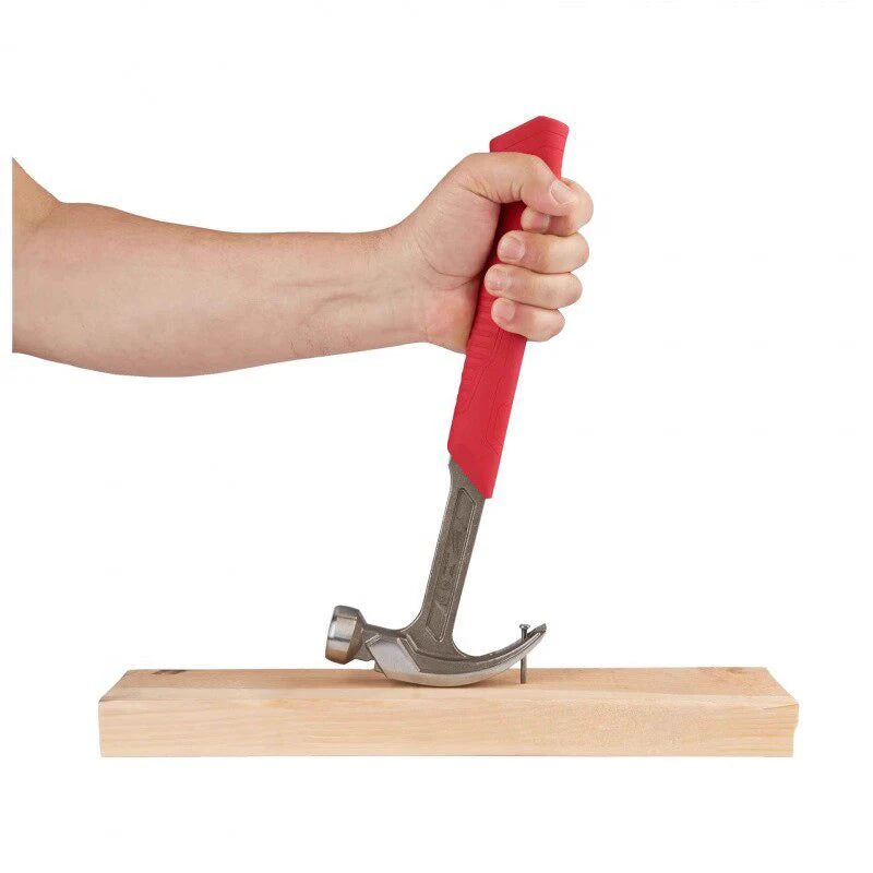 Milwaukee 12oz Smooth Face Hybrid Claw Hammer with Vibration Grip