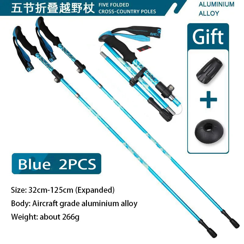 Lightweight Telescopic Trekking Poles for Hiking & Nordic Walking