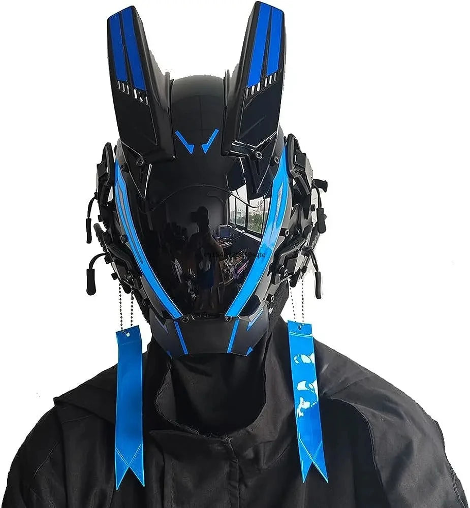 JAUPTO LED Techwear Mask - Futuristic Glowing Accessory for Events
