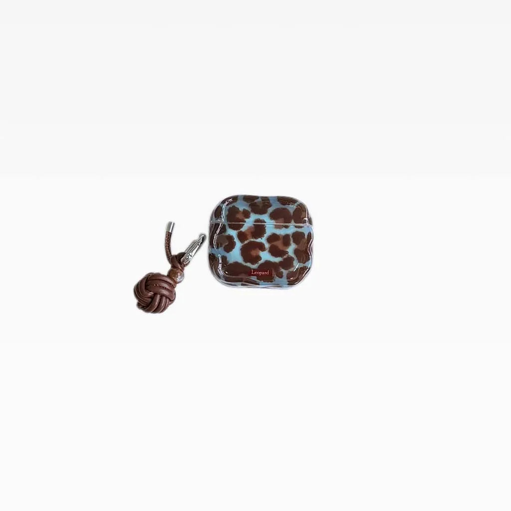 Stylish Blue Black Leopard Earphone Case for Apple AirPods Pro 1-3