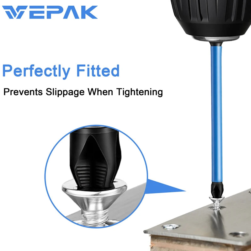 VEPAK 5PCS PH2 Magnetic Screwdriver Bits Kit for Power Drills