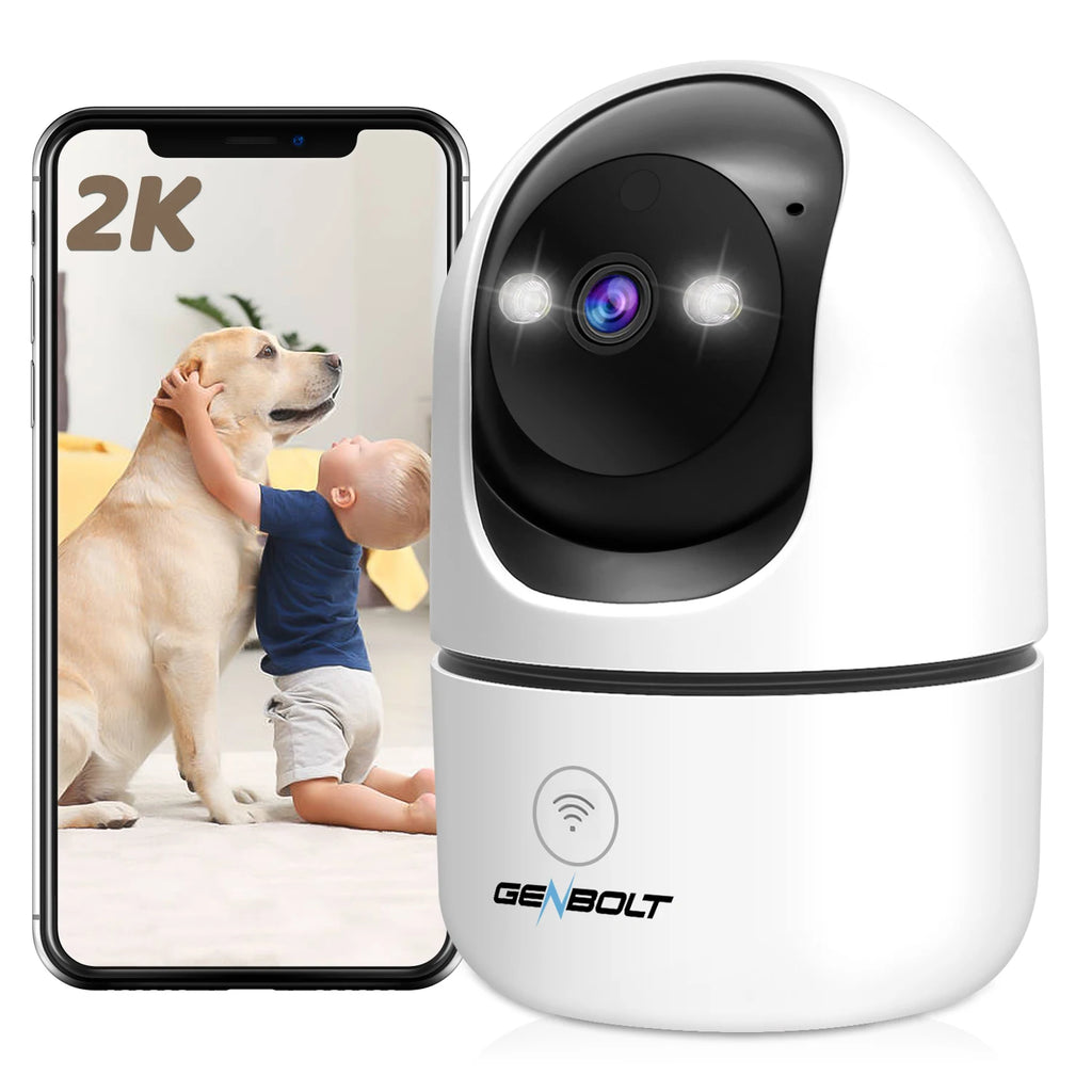 GENBOLT 2K Pet Camera - Smart Indoor Surveillance with Night Vision