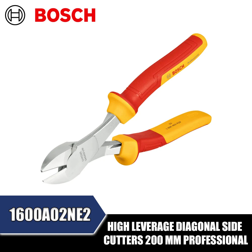 Bosch VDE High Leverage Diagonal Cutters - 200mm Professional Tool