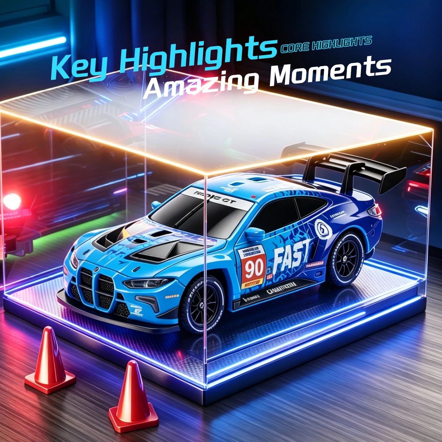 4DRC Mini RC Racing Car - 4WD Pocket Drift 1:43 High-Speed Toy