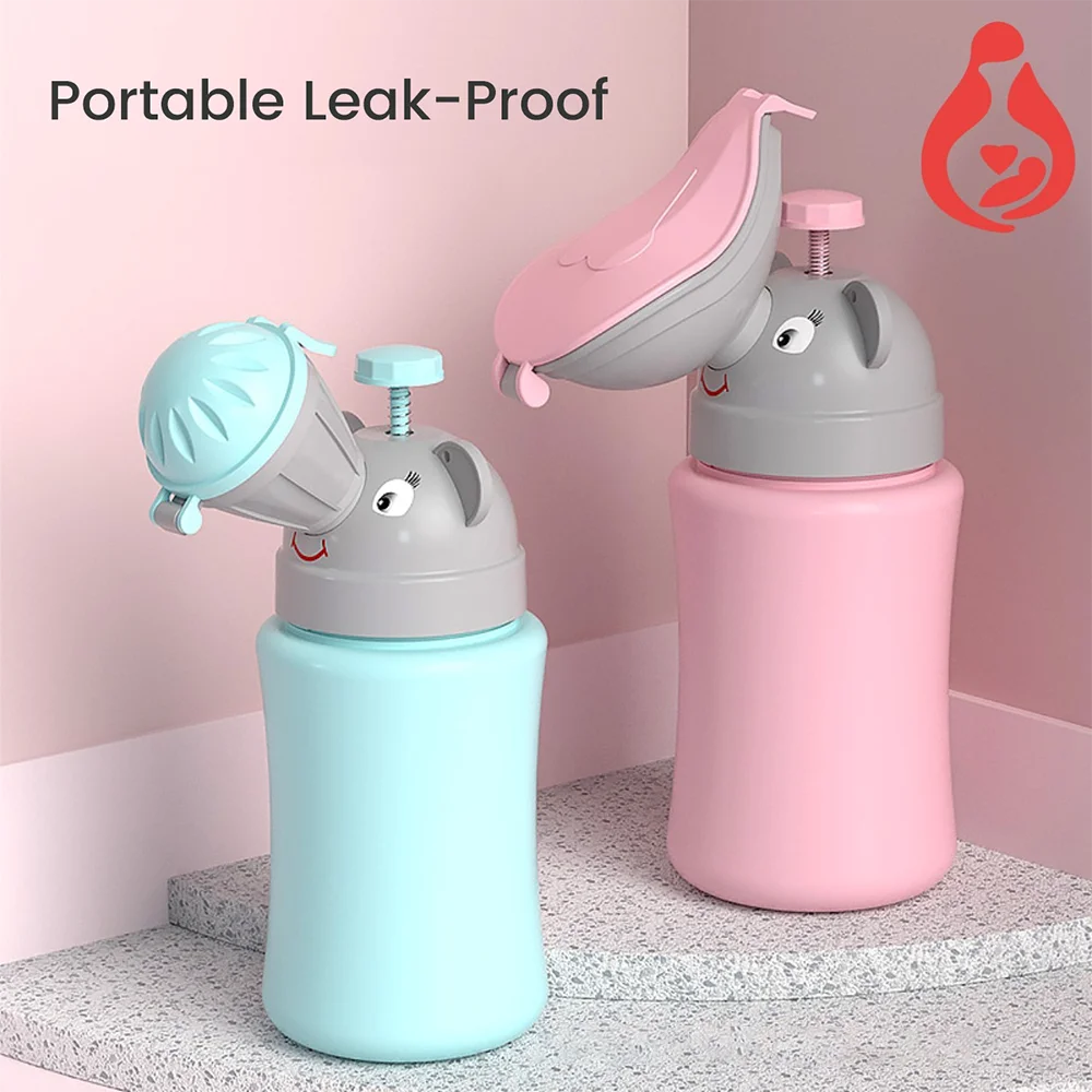 Cute Elephant Portable Travel Urinal - Leak-Proof & Easy to Clean