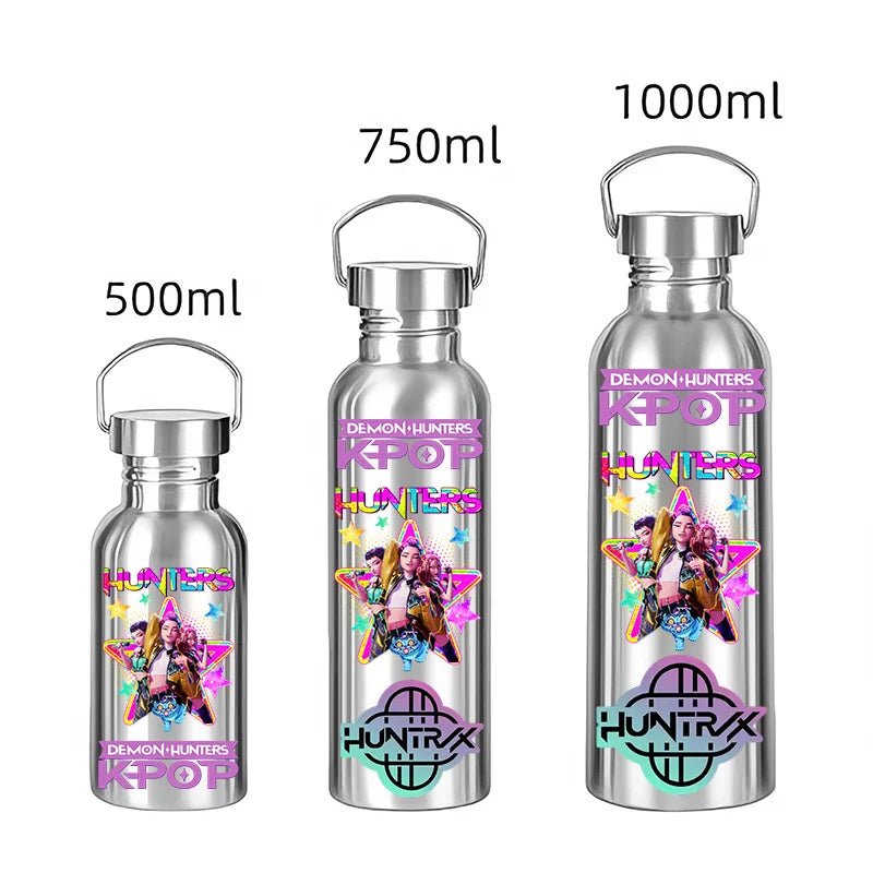KPop Style Stainless Steel Water Bottle - 500/750/1000ML