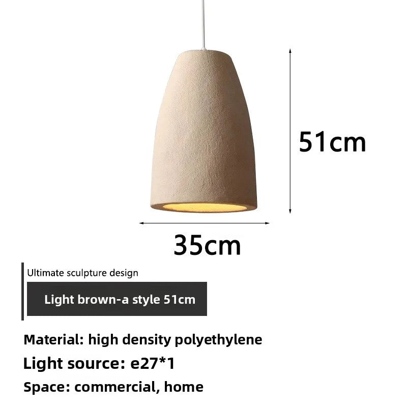 Elegant Japanese Wabi Sabi LED Pendant Lamp for Dining & Kitchen
