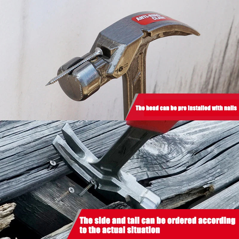 Milwaukee 12oz Smooth Face Hybrid Claw Hammer with Vibration Grip