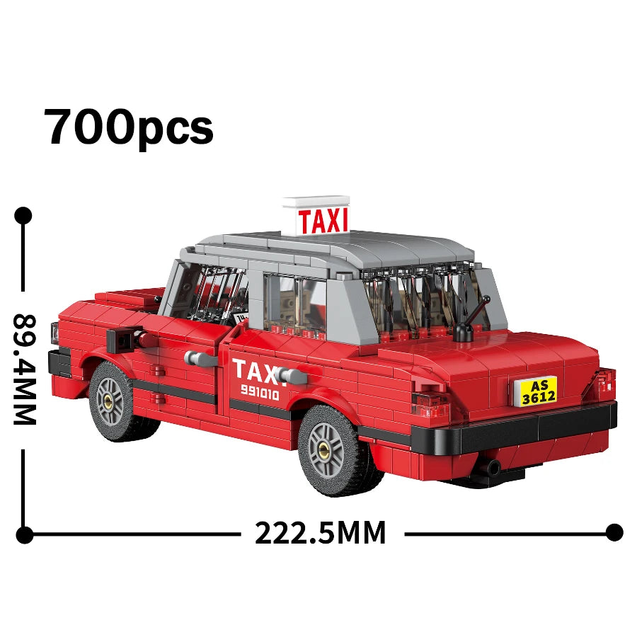 Retro Double Decker Bus Blocks - Engaging Model Toy for Creativity