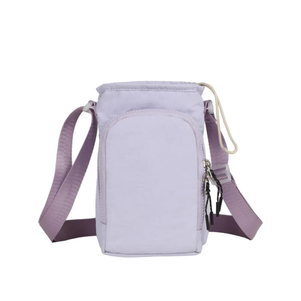 Water Bottle Carrier Bag with Shoulder Strap - Waterproof Crossbody Purse