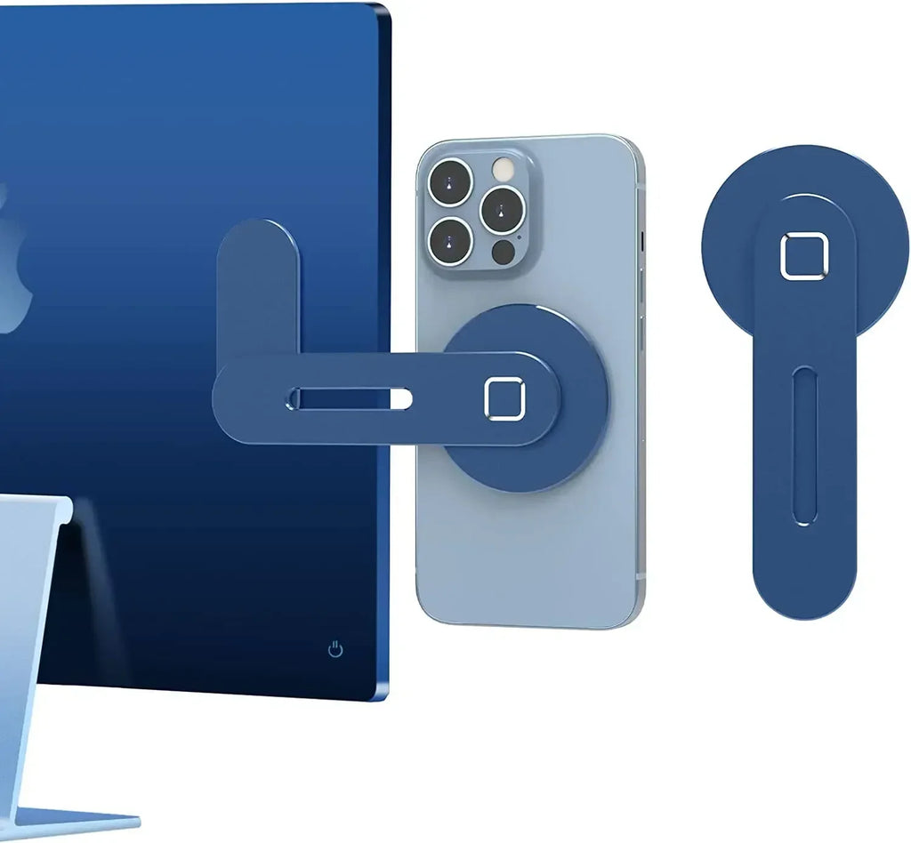 Universal Magnetic Phone Holder for Monitors – Slim & Foldable Design
