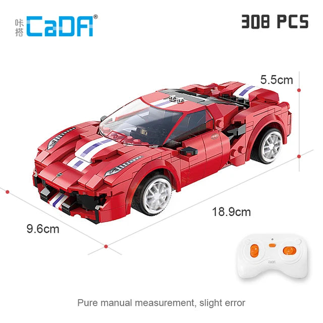 CADA City Remote Control Racing Car - LEGO-Compatible Building Block Toy