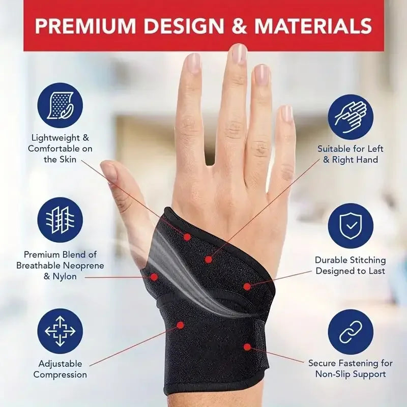 Adjustable Wrist Brace for Carpal Tunnel & Fitness Support - Unisex