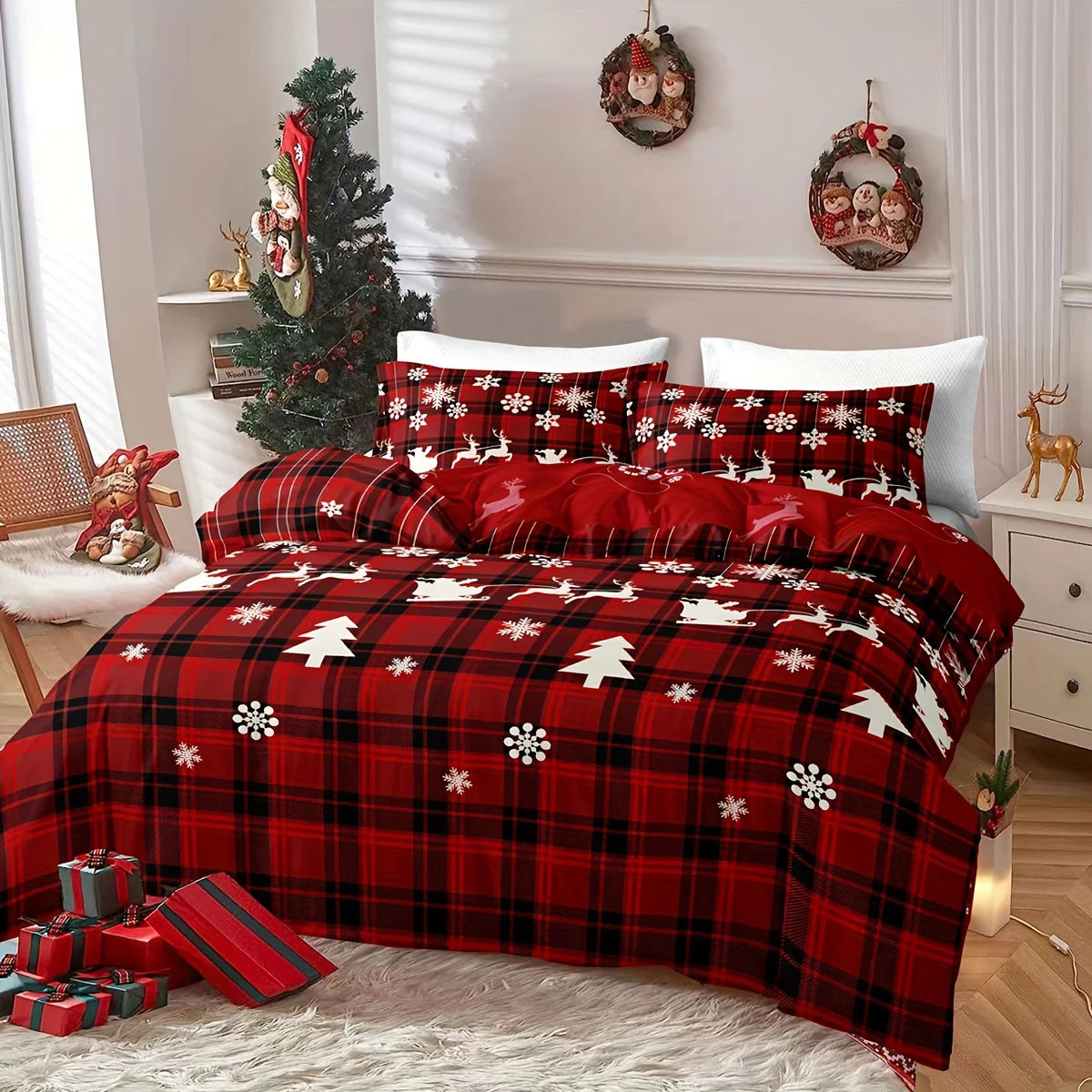 Cozy 3-Piece Christmas Duvet Cover Set | Soft & Hypoallergenic