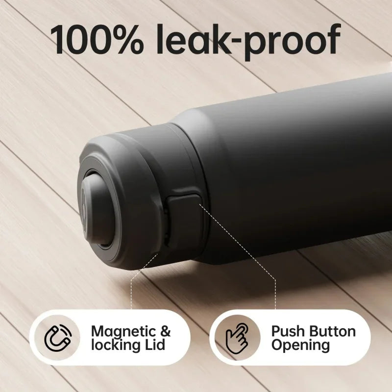 FEIJIAN Insulated Stainless Steel Sports Water Bottle with Phone Holder