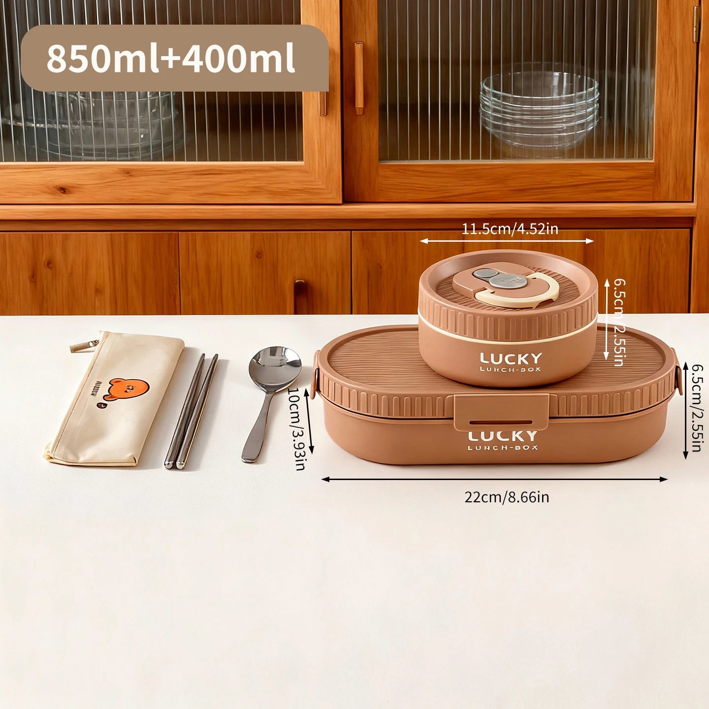 850ML Stainless Steel Thermal Bento Lunch Box - Perfect for Kids