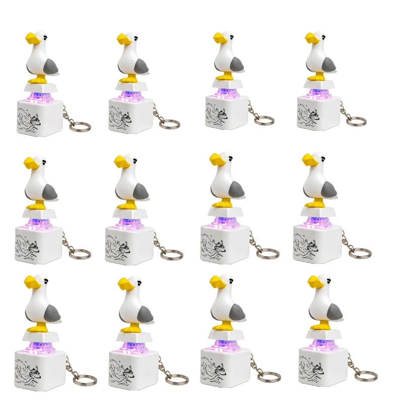 Rechargeable Interactive Sound Keychain - Playful Seagull Call