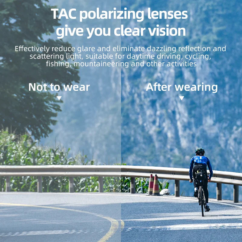 ROCKBROS Photochromic Polarized Cycling Glasses for UV Protection