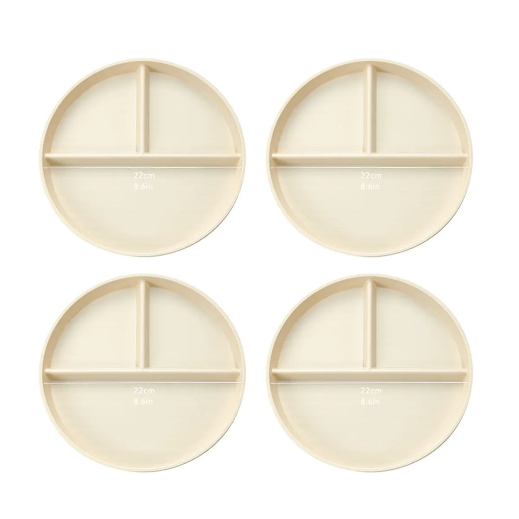 Divided Round Reusable Food Plate - Dishwasher & Microwave Safe