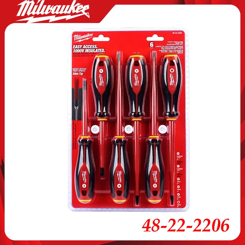 Milwaukee 1000V Insulated Screwdriver Set | 6-Piece Industrial Grade