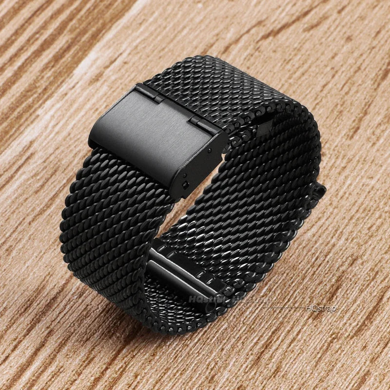 Universal Milanese Watchband - 18mm to 24mm Stainless Steel Strap