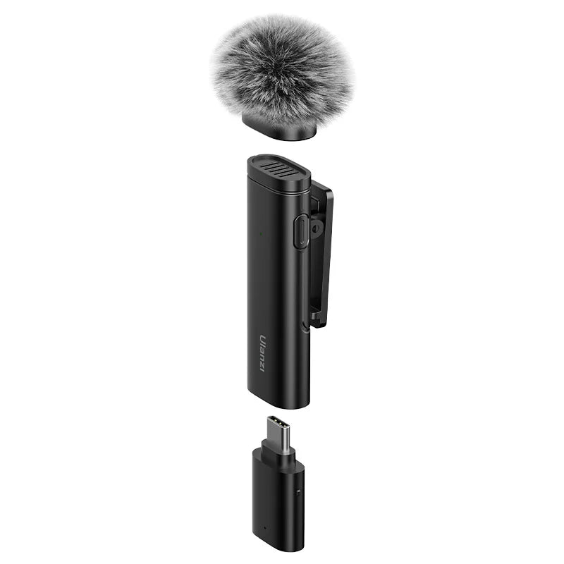 Ulanzi WM-10 Wireless Clip-on Microphone for Smartphones - Noise Reduction