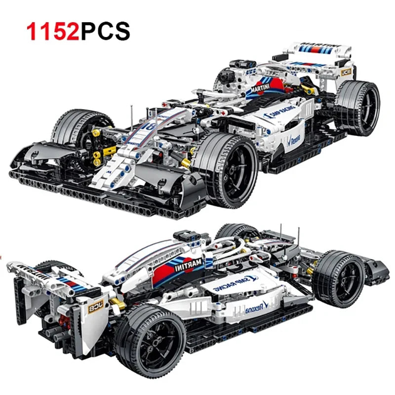 1152pcs F1 Building Blocks Sports Car Model Kit for Kids and Teens